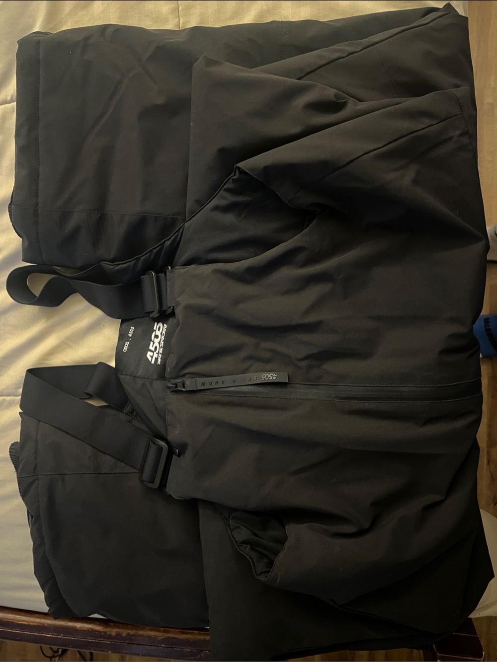 ASOS Black Ski Bib Puffer Jacket with no straps